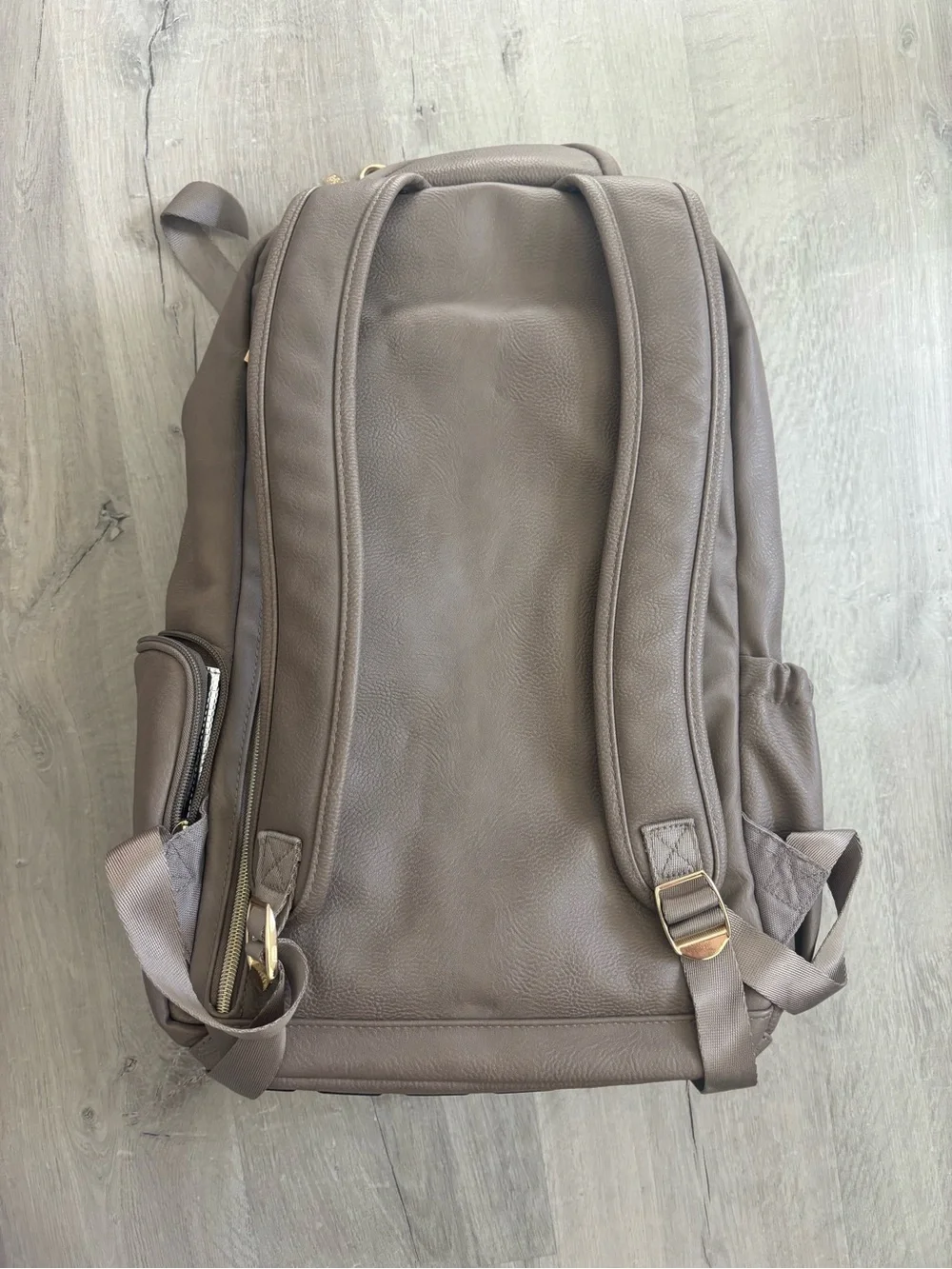 Itzy Ritzy Taupe Herringbone Baby Backpack Diaper Bag